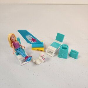 Mega Blocks Barbie Building Blocks Beach Chairs Set Sailing Poodle Purse Toys